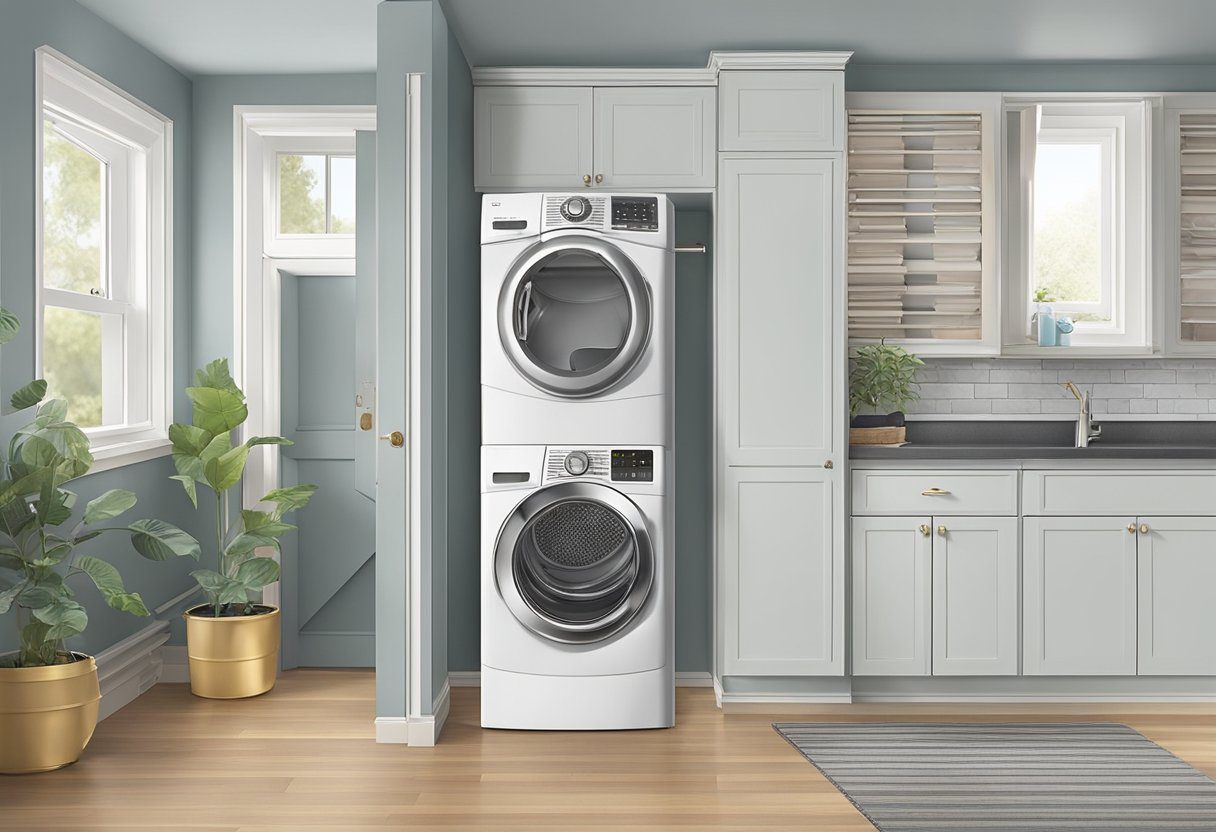 The clean dryer vent is free of debris, with no signs of blockage. The vent cover is securely in place, and the surrounding area is tidy and well-maintained